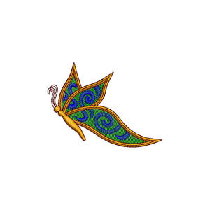 Flying Butterfly Wall Art Embroidery Design