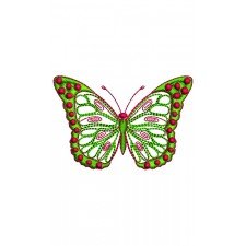 Lycaena Butterfly Wall Art Embroidery Design