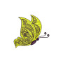 Swallowtail Butterfly Wall Art Embroidery Design
