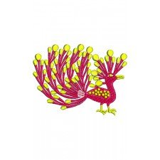Beautiful Peacock Feather Embroidery Design