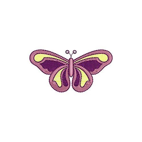 Vector Colorful Butterfly Scarf Embroidery Design