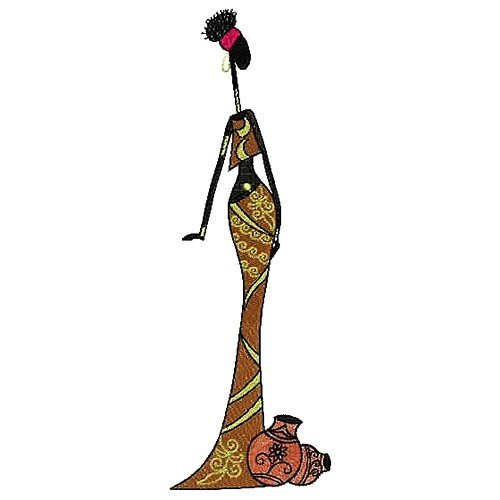 African Women Abstract Wall Art Embroidery Design