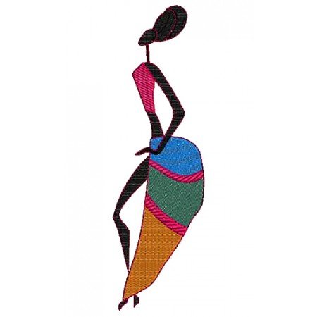 Women Dance Abstract Art Room Decor Embroidery Design