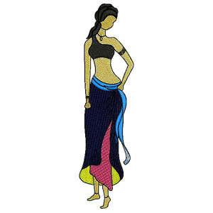 African Shower Curtain Embroidery Design