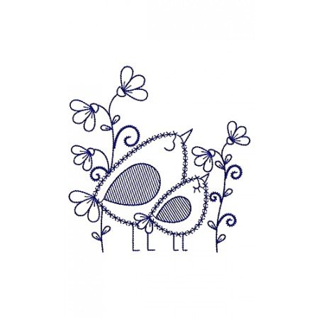 Mountain Bluebird Wall Art Embroidery Design