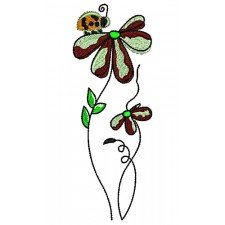 Peony Flowers Wall Art Embroidery Design