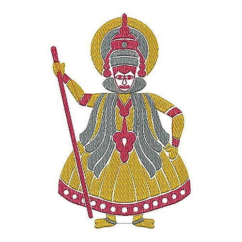 Kathakali Dancer Embroidery Design