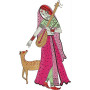 Gitar Playing Women Embroidery Design 2483