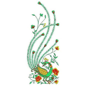 Beautiful Peacock Embroidery Design