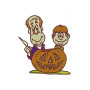 Happy Halloween Pumpkin Embroidery Design