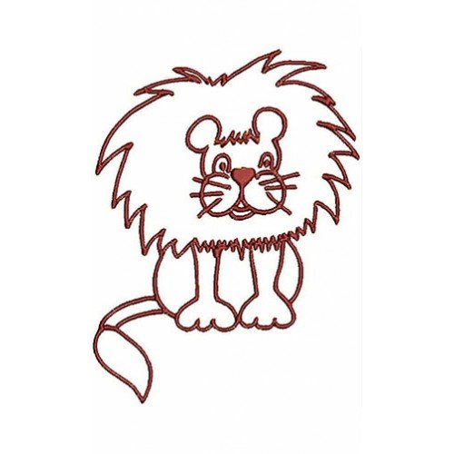 Lion Applique Embroidery Design