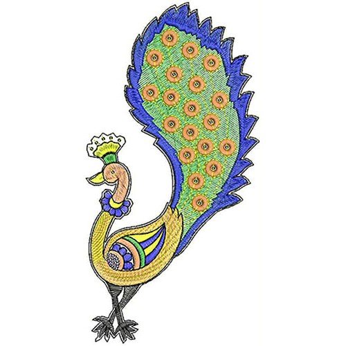 Sequins Peacock Applique Design
