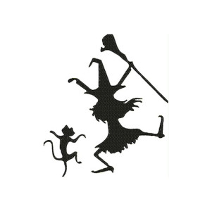 Halloween Dancing Witch Embroidery