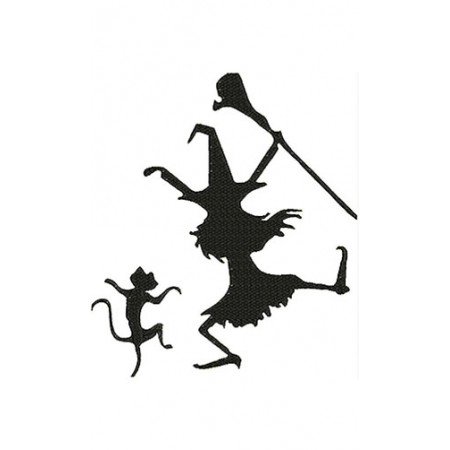 Halloween Dancing Witch Embroidery