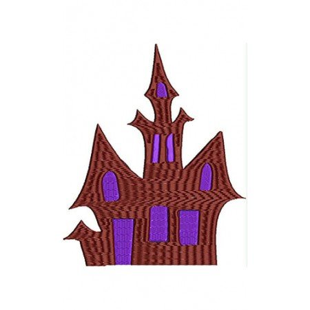 Halloween House Embroidery Design