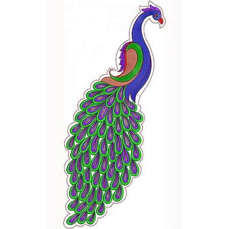 Peacock Embroidery Designs For Salwar Kameez 7603
