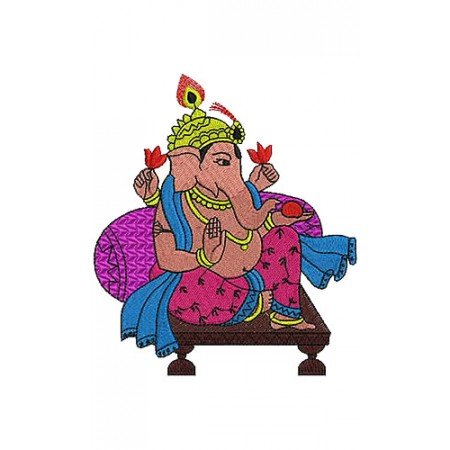 Lord Ganesha Embroidery Design 1540
