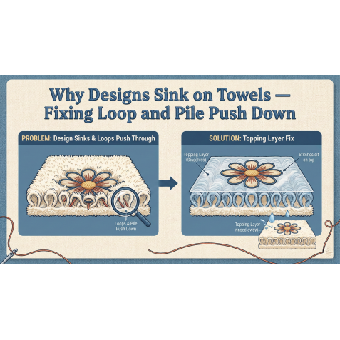 Why Designs Sink on Towels — Fixing Loop & Pile Push Down