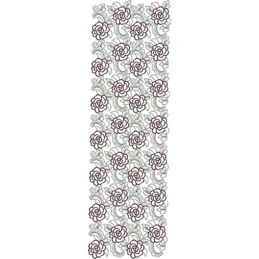 Rose Lite All-over Embroidery Design 12395