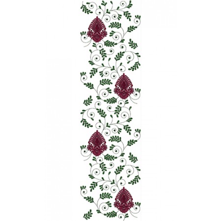 Window Curtain Type Allover Embroidery Design 13895
