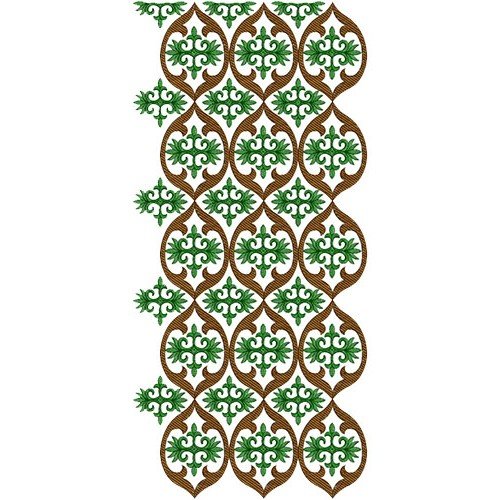 Emerald Green Allover Embroidery Design 15882