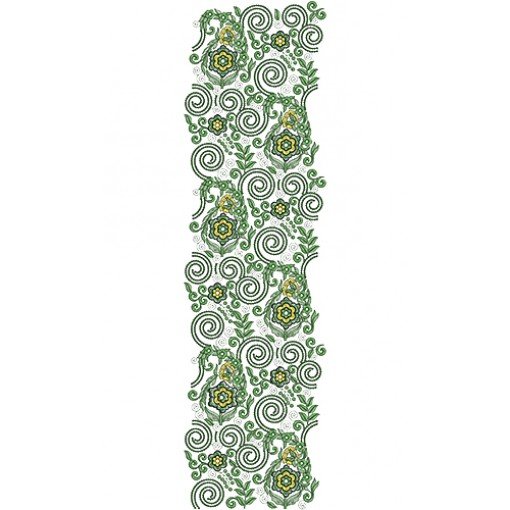 Nursery Green All Over Embroidery Design 17192