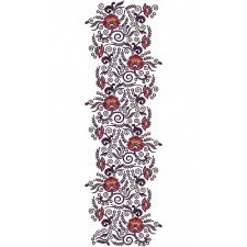 Beautiful Flowers Vector Embroidery Design 17195
