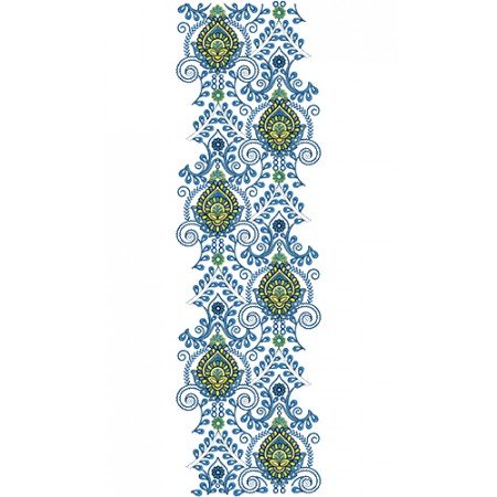 Shawls Paisley Embroidery Design 17204