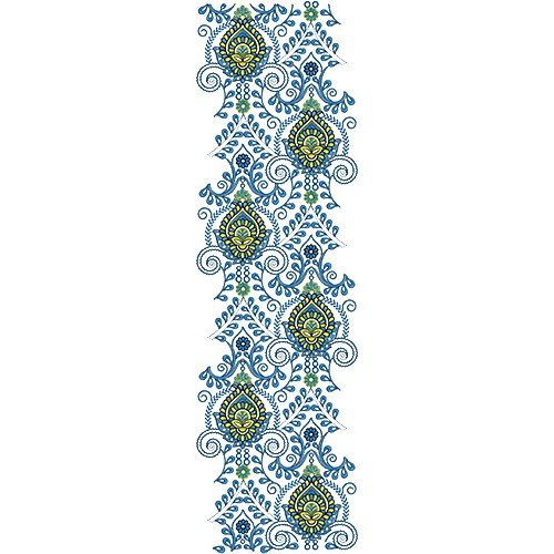 Shawls Paisley Embroidery Design 17204