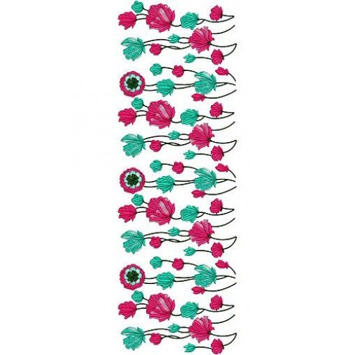 Liberty Flower All Over Embroidery Design