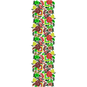 Fabric Tribal Dress Allover Embroidery Design