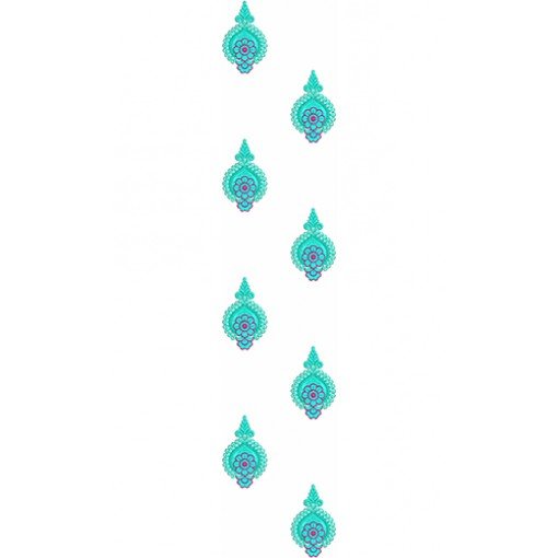 Velor Pelmet Allover Embroidery Design 20244