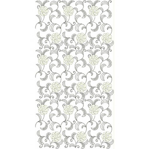 Curtain Fabric Luxury Embroidery 21738