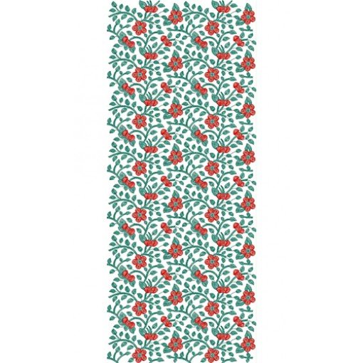 Mini Flower Plant allover Embroidery Design 22506