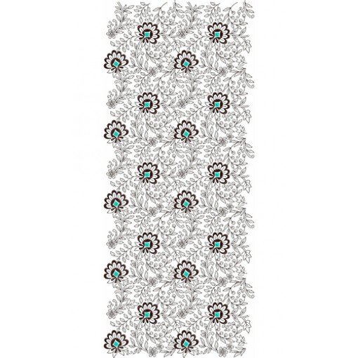Kashmiri Shawls Embroidery Design 22522