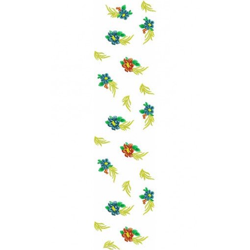 Superb Flower Allover Embroidery Design 22558