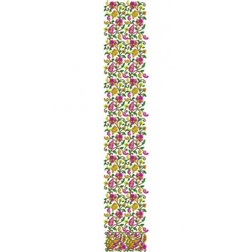 Floral Decorative Allover Embroidery Design 22632