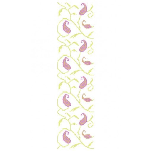 Paisley Cross Stitch Allover Embroidery Design 23096