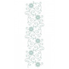 Big Flower Chain Stitch All Over Design 23712