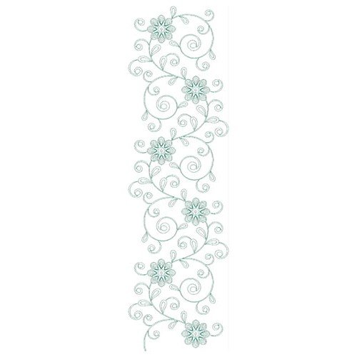 Big Flower Chain Stitch All Over Design 23712