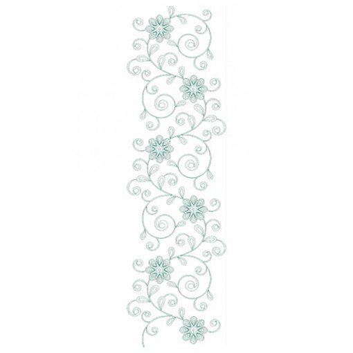 Big Flower Chain Stitch All Over Design 23712
