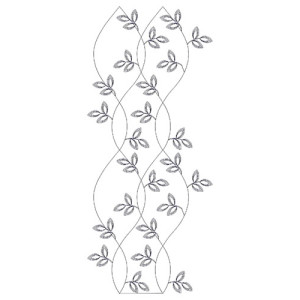 Triples Leaf Chain Stitch All Over Design 23725