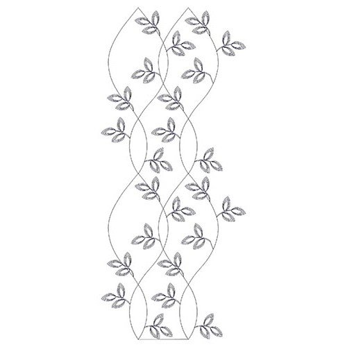 Triples Leaf Chain Stitch All Over Design 23725