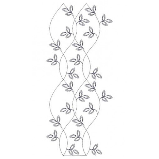 Triples Leaf Chain Stitch All Over Design 23725