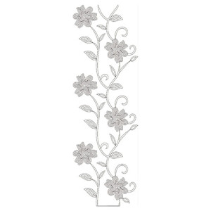 Big Flower Chain Stitch All Over Design 23726