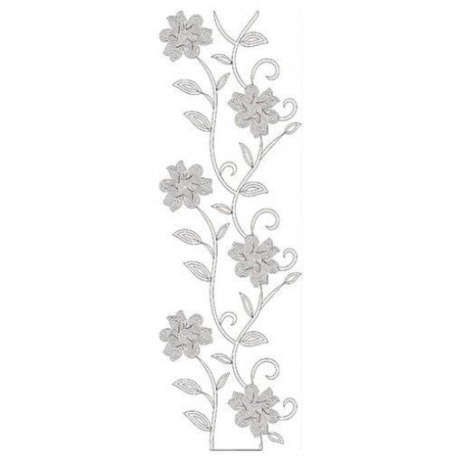 Big Flower Chain Stitch All Over Design 23726