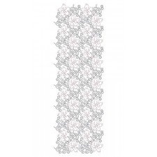 Chain Stitch Flower In Allover Embroidery Design 24378