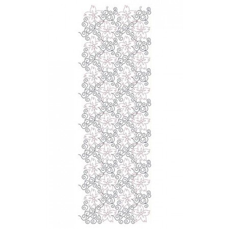 Chain Stitch Flower In Allover Embroidery Design 24378