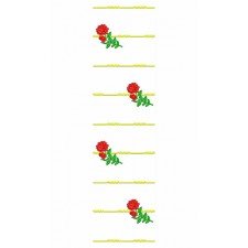 Zigzag Line With Flower Allover Embroidery Design 24410