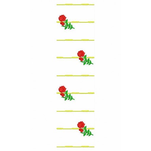 Zigzag Line With Flower Allover Embroidery Design 24410